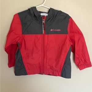 Columbia 2t Kids Red and Black Raincoat winter rain cold weather comfort style
